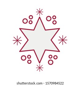 fireworks explosion splash with star in the center vector illustration design