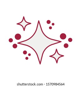 fireworks explosion splash with star in the center vector illustration design