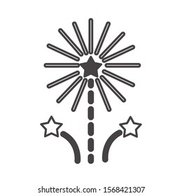 fireworks explosion splash with stars vector illustration design