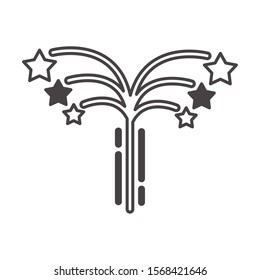 fireworks explosion splash with stars vector illustration design