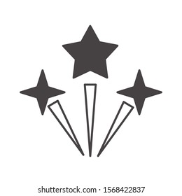 fireworks explosion splash with stars vector illustration design