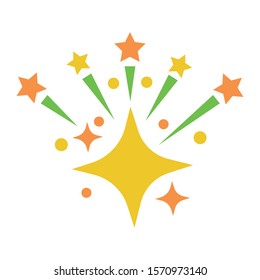 fireworks explosion splash with stars vector illustration design