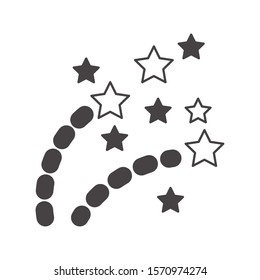 fireworks explosion splash with stars vector illustration design