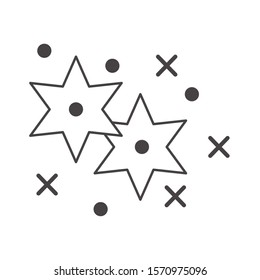 fireworks explosion splash with stars vector illustration design