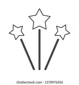 fireworks explosion splash with stars vector illustration design