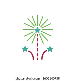 fireworks explosion splash with stars vector illustration design