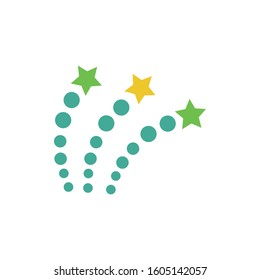 fireworks explosion splash with stars vector illustration design
