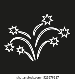 fireworks, explosion, vector icon, eps10