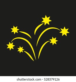 fireworks, explosion, vector icon, eps10
