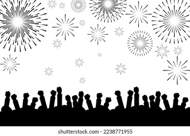 Fireworks explosion vector. New year celebration with colorful fireworks. Happy new year's eve with fireworks
