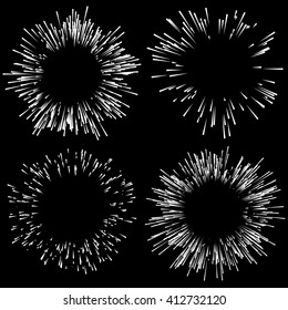 Fireworks, explosion vectors