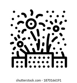 fireworks explosions line icon vector. fireworks explosions sign. isolated contour symbol black illustration