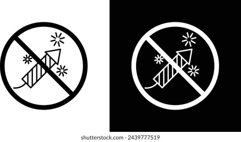 Feuerwerk und Feuerwerkskörper-Verbot. In: Celebration Explosives Ban. Pyrotechnisches Gebrauchsverbot-Zeichen