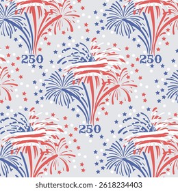 Fireworks Flag 250 Anniversary pattern