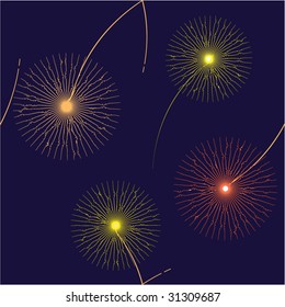 Fireworks flash fires seamless pattern. FIND MORE pattern in my portfolio