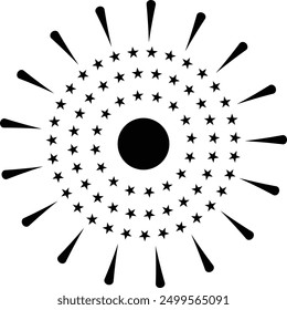Fireworks flat black and white editable line vector icon to celebrate event. Blast explosion of fireworks. Set of fireworks to celebrate happy new year, happy birthday, happy celebration events etc