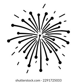 Fireworks Flat Icon Isolated On White Background