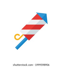 Fireworks Flat Icon Logo Illustration Vector Isolated. Independence Day of America and 4th of July Icon-Set. Suitable for Web Design, Logo, App, and Upscale Your Business.