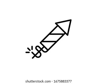 Fireworks flat icon. Thin line signs for design logo, visit card, etc. Single high-quality outline symbol for web design or mobile app. Fireworks outline pictogram.
