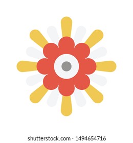 fireworks glyph flat vector icon