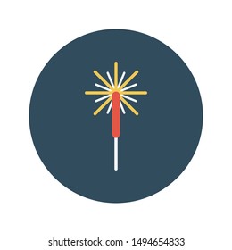 fireworks glyph flat vector icon