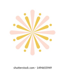 fireworks glyph flat vector icon