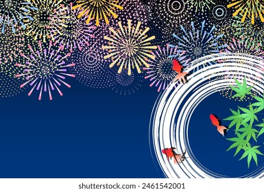 fireworks goldfish hot weather background