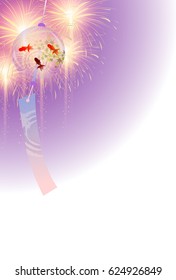 Fireworks Goldfish Summer Background