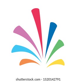 Fireworks graphic design template vector isolated illustration