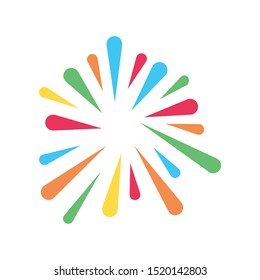 Fireworks graphic design template vector isolated illustration