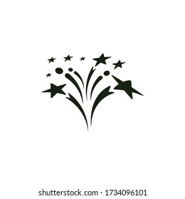 FIreworks graphic design template vector isolated illustration