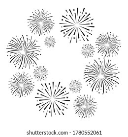 Fireworks graphic in vector quality.