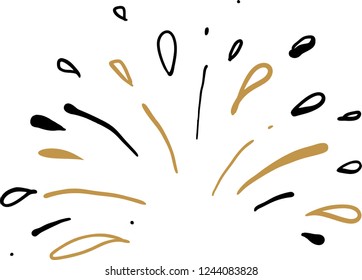 fireworks hand drawn
