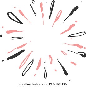 fireworks hand drawn