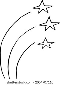fireworks hand drawn doodle. vector, minimalism, monochrome. icon, sticker. celebration new year independence day birthday