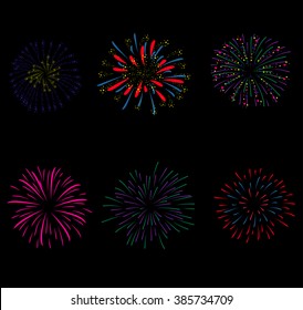 fireworks and happy new year