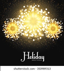 Fireworks. Holiday Design. Vector illustration
