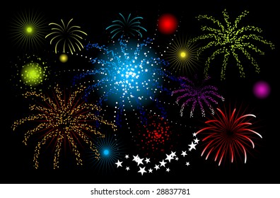 Fireworks, holiday night
