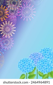 Fireworks Hydrangea Hot Summer Background