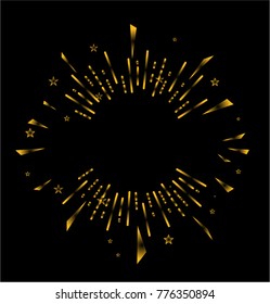 fireworks icon for Beautiful greeting card poster with vintage and comic or cartoon style