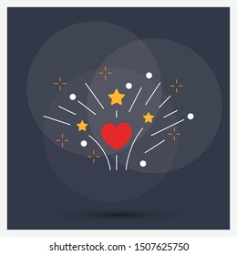 
Fireworks icon with black background