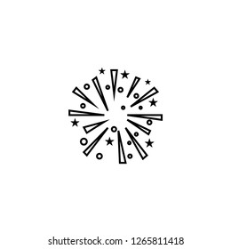 Fireworks icon. Christmas decoration icon.
