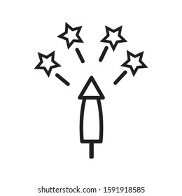 fireworks icon collection, trendy style