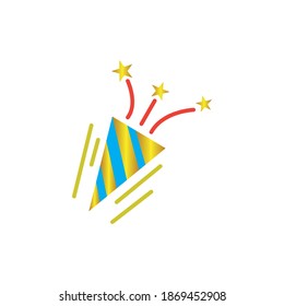 fireworks icon color design party vector illustration