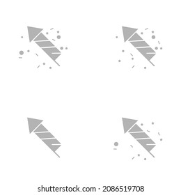 fireworks icon, concept image, vector illustration