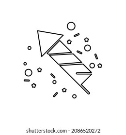 fireworks icon, concept image, vector illustration