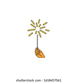 Fireworks icon design template on Ramadan