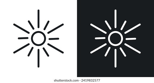 Fireworks icon designed in a line style on white background.
