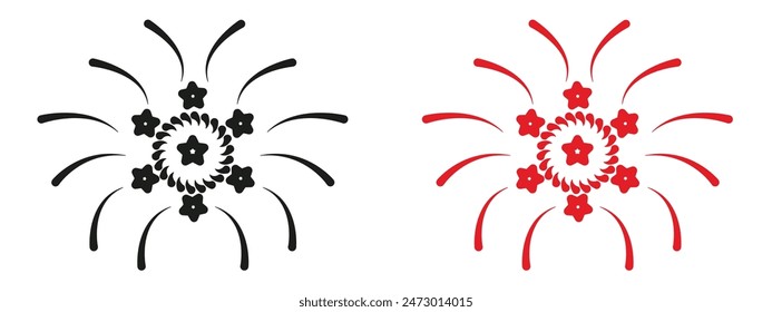 Fireworks Icon for Festive Displays, Celebration Events, and Special Occasions