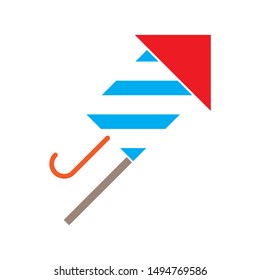 fireworks icon. flat illustration of fireworks - vector icon. fireworks sign symbol